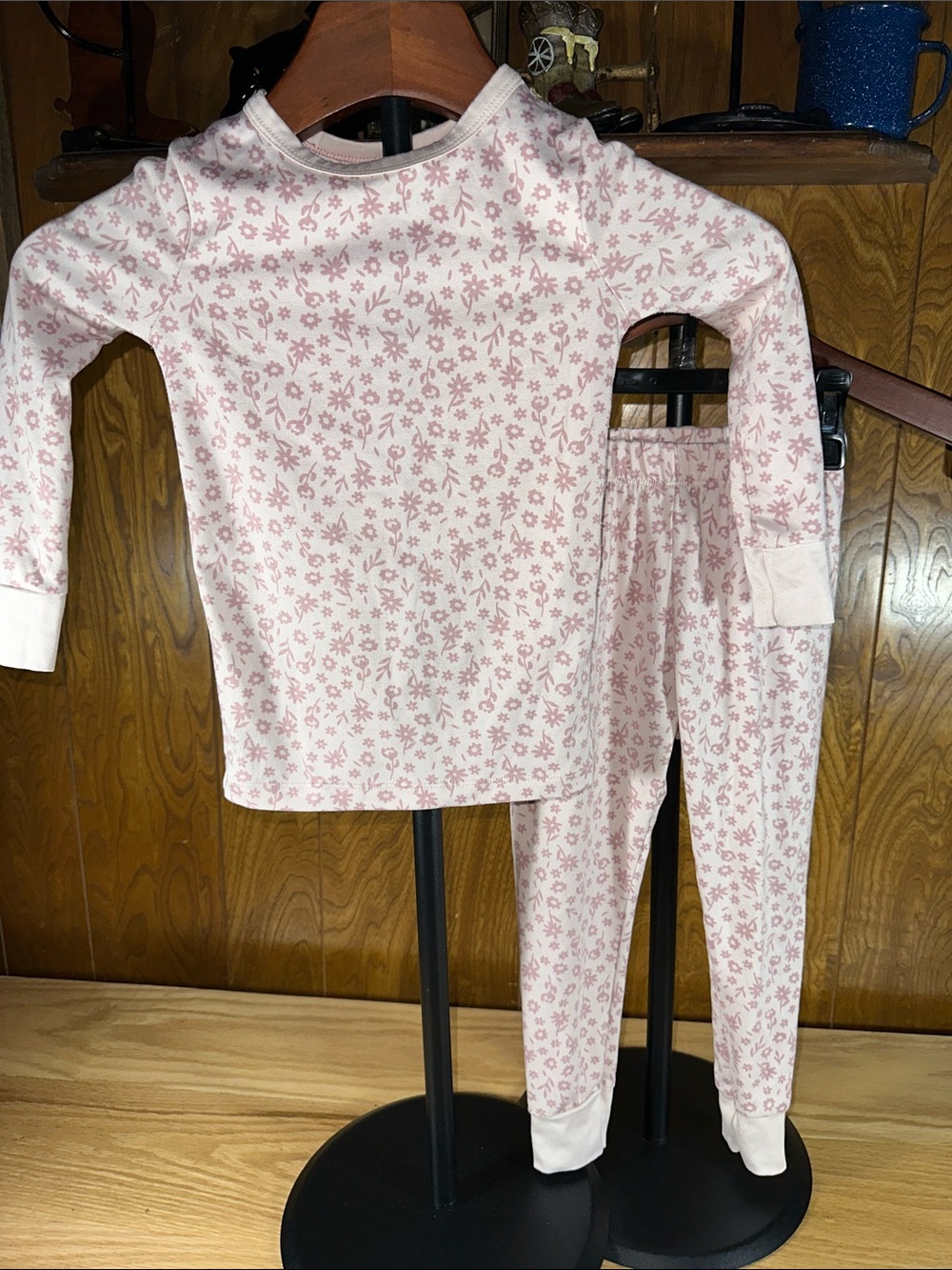 🎉cloud island Pink Floral Long-Sleeve Pajama Set. D139